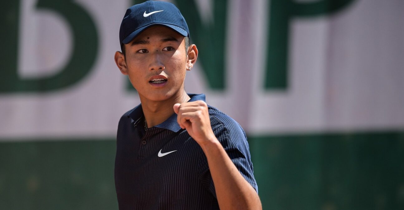 Juncheng Shang at the 2021 Roland-Garros junior event