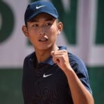 Juncheng Shang at the 2021 Roland-Garros junior event