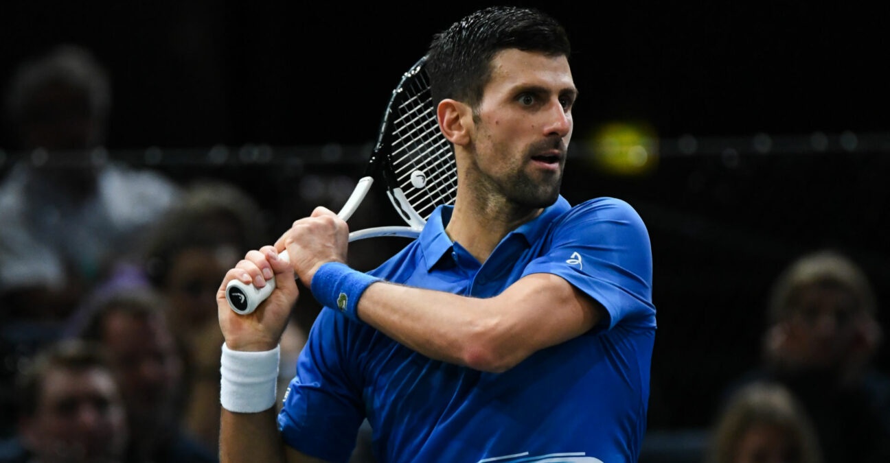 Novak Djokovic at the 2022 Paris Masters