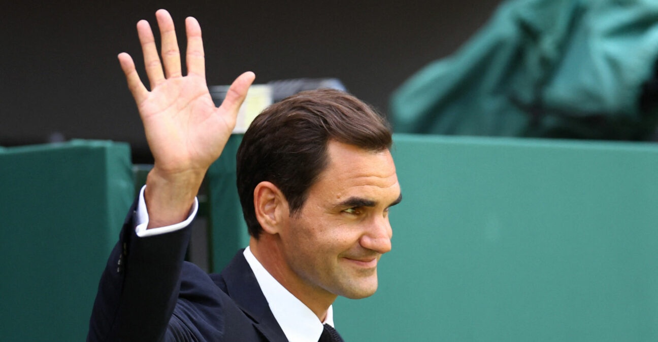 Roger Federer at Wimbledon in 2022