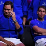 Roger Federer and Rafael Nadal at the 2022 Laver Cup in London