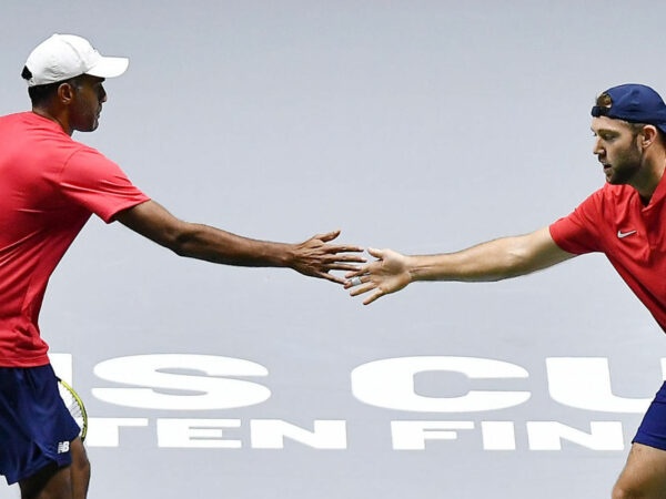 Rajeev Ram and Jack Sock at the 2021 Davis Cup