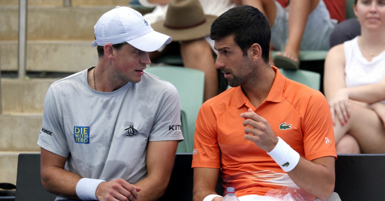 PTPA co-founders Djokovic and Pospisil play doubles at the 2023 Adelaide International