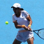 China's Zhang Shuai in action during her third round match at the 2023 Australian Open