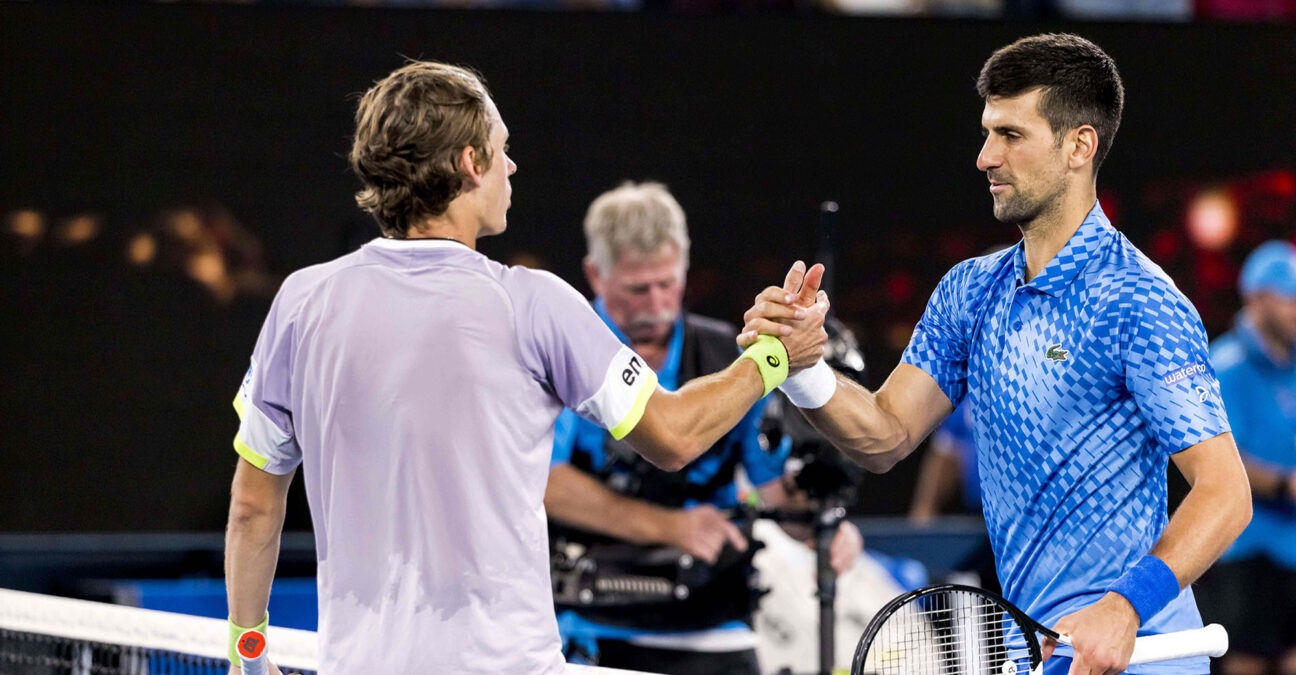 De Minaur and Djokovic 2023 Australian Open