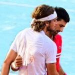 Stefanos Tsitsipas and Novak Djokovic, 2021