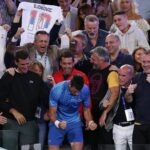Novak Djokovic Aus Open celebration