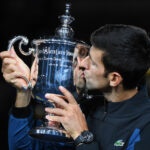 Novak Djokovic (Ser) after beating Juan Martin Del Potro (Arg) in US Open final in 2018