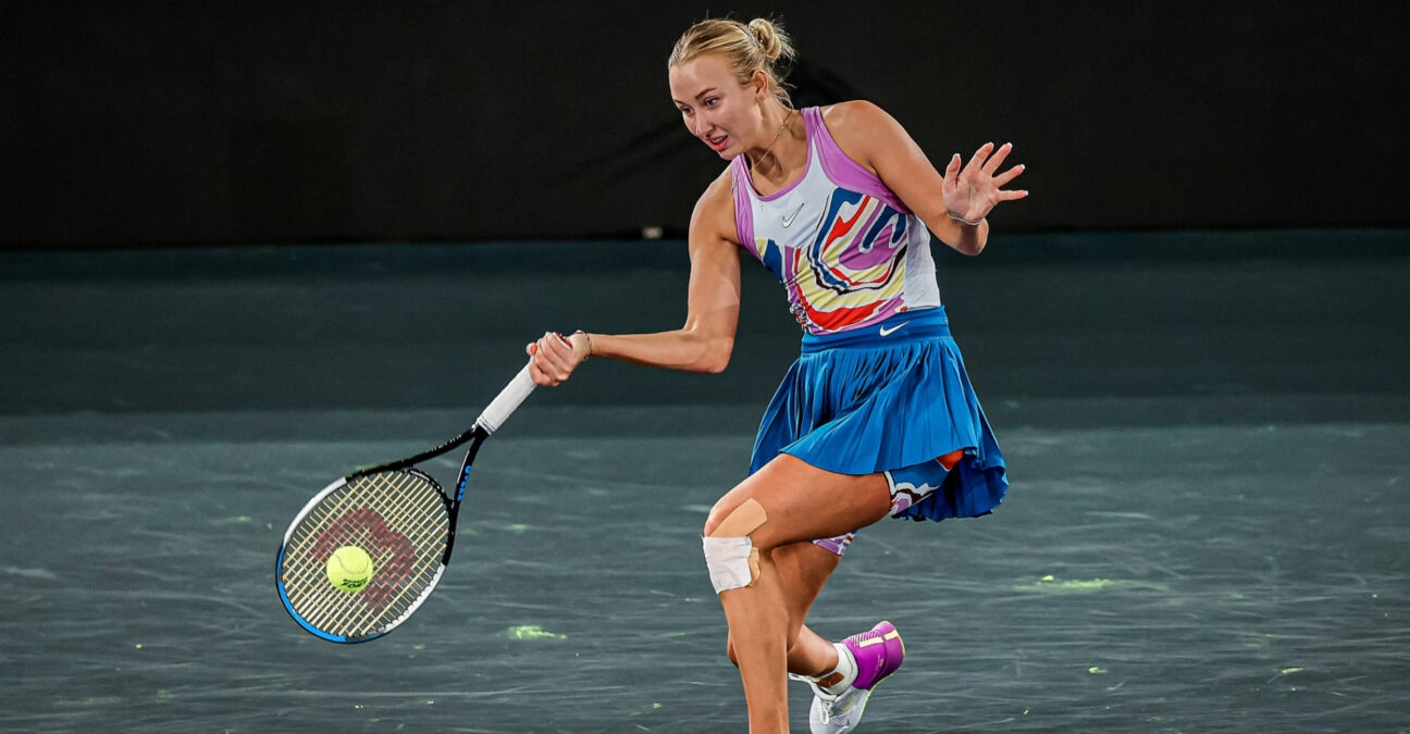 Anastasia Potapova during the 2023 WTA Linz Tournament