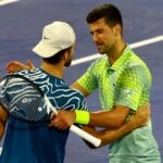 Novak Djokovic and Tomas Machac