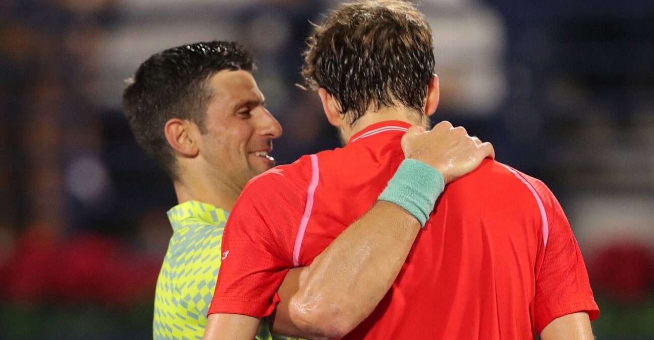 Novak Djokovic and Daniil Medvedev Dubai 2023