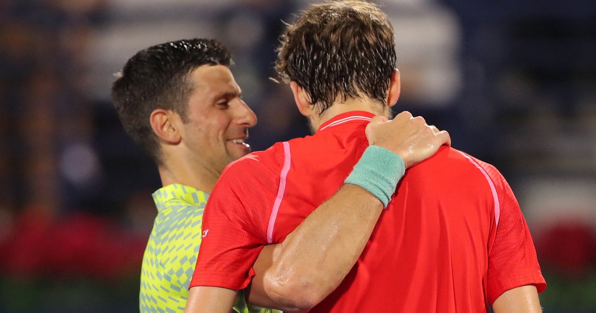 Novak Djokovic and Daniil Medvedev Dubai 2023