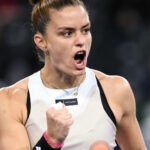 Maria Sakkari at the 2023 BNP Paribas Open in Indian Wells