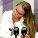 Elena Rybakina, en conférence de presse après sa victoire à Wimbledon 2022