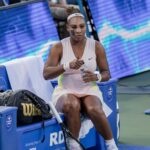 Serena Williams Cincinnati 2022 changeover