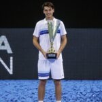 Marc-Andrea Huesler après sa victoire lors du tournoi ATP 250 de Sofia