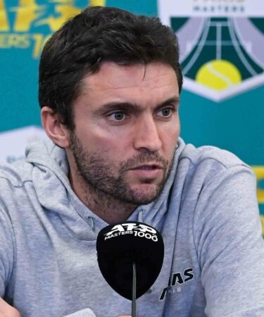 Gilles Simon is doing a press conference before his last tournament at the Rolex Paris Masters 2022