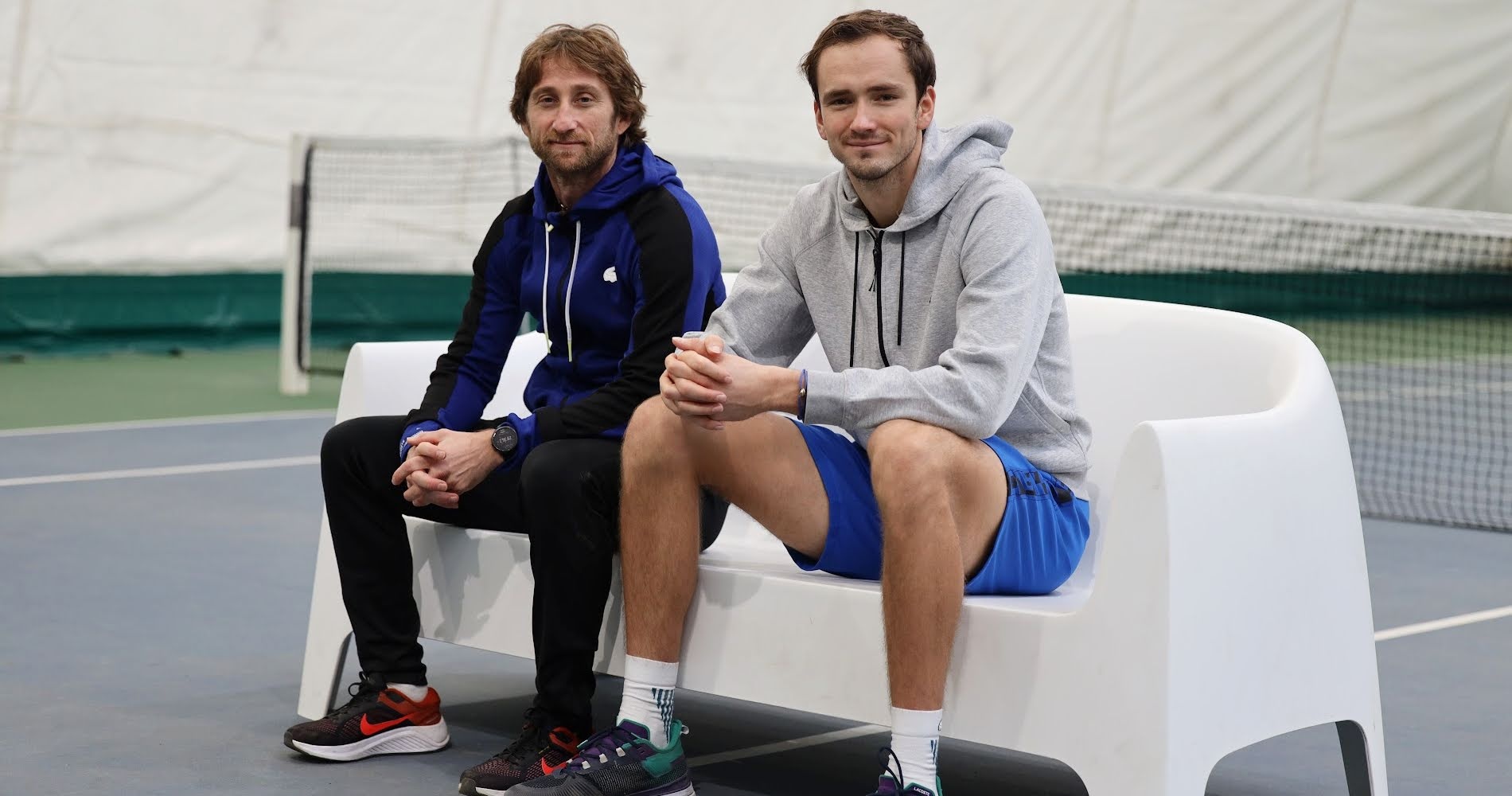 Gilles Cervara et Daniil Medvedev, novembre 2022 | © Tennis Majors