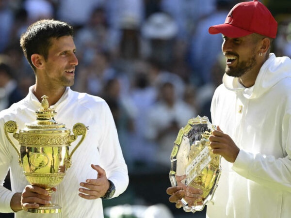 Novak Djokovic et Nick Kyrgios Wimbledon 2022