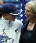Iga Swiatek et Martina Navratilova à l'US Open 2022