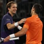 Daniil Medvedev et Novak Djokovic, Adélaïde 2023