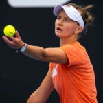 Barbora Krejcikova à l'entraînement pour l'Open d'Australie