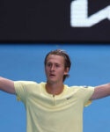 Sebastian Korda célébratrion Open d'Australie 2023