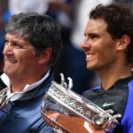 Toni et Rafael Nadal à Roland Garros en 2017