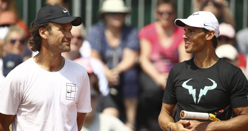 Carlos Moya and Rafael Nadal.