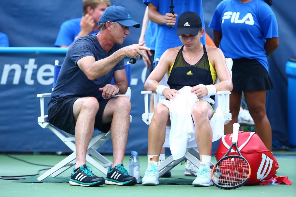 Darren Cahill and Simona Halep