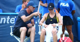 Darren Cahill and Simona Halep