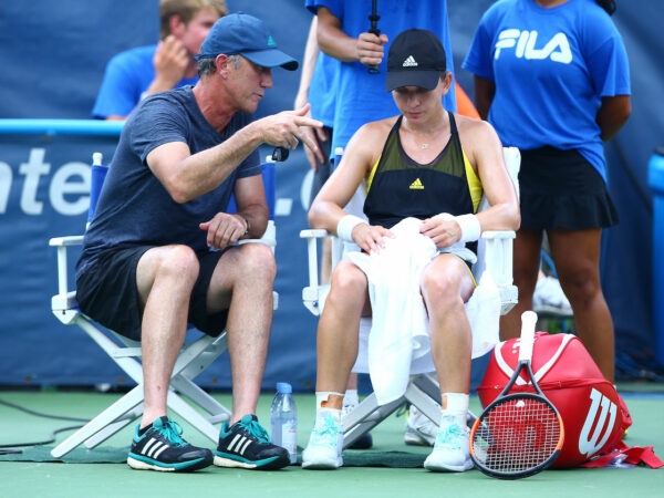 Darren Cahill and Simona Halep