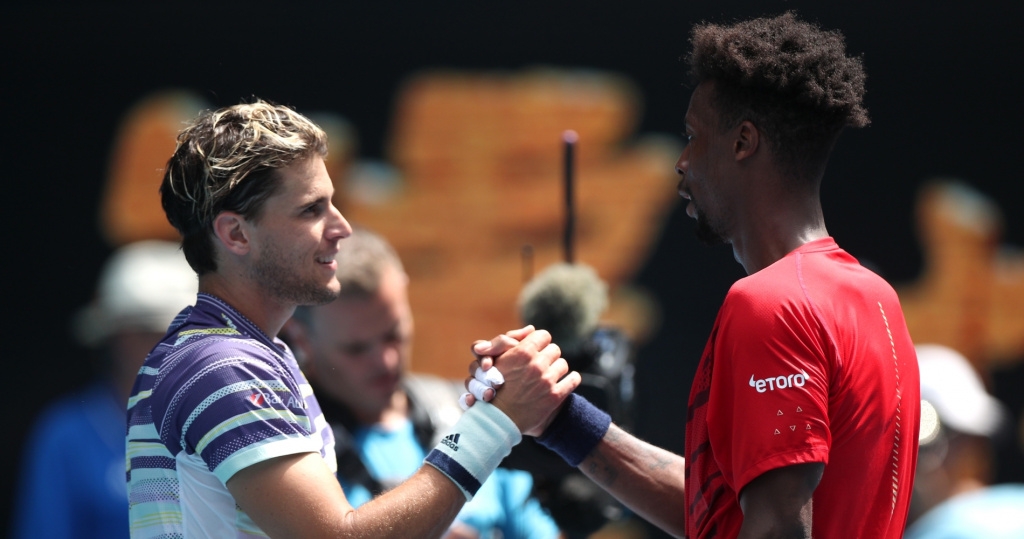 Dominic Thiem and Gaël Monfils, 2020 Australian Open