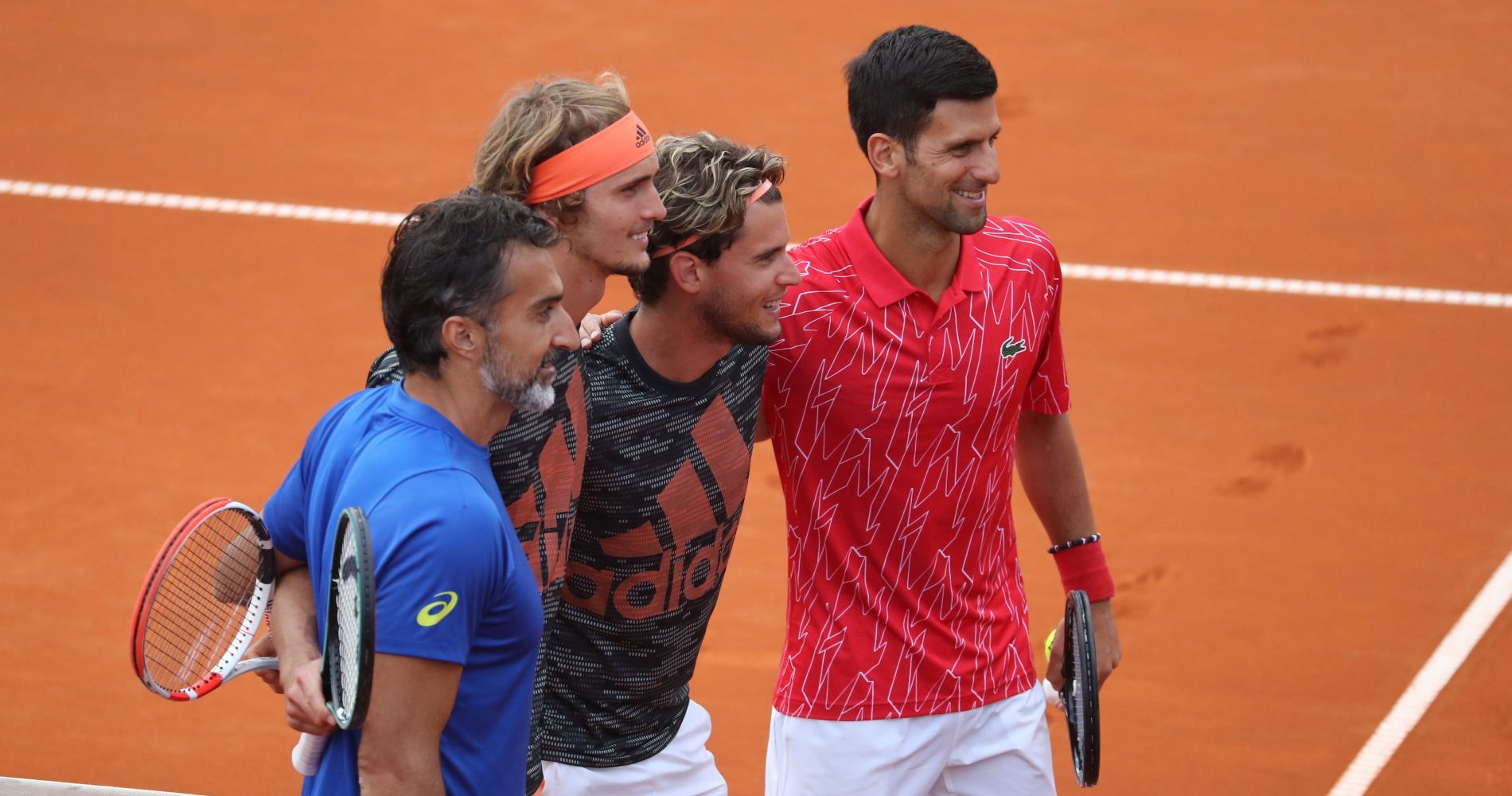 Nenad Zimonjic, Alexander Zverev, Dominic Thiem and Novak Djokovic, Adria Tour 2020