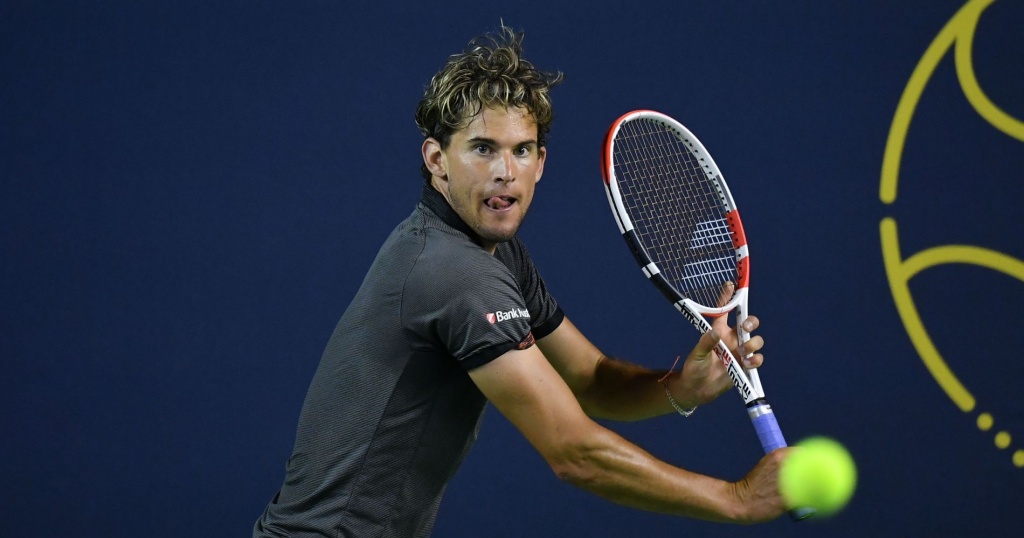 Dominic Thiem against Stefanos Tsitsipas at UTS in June 2020