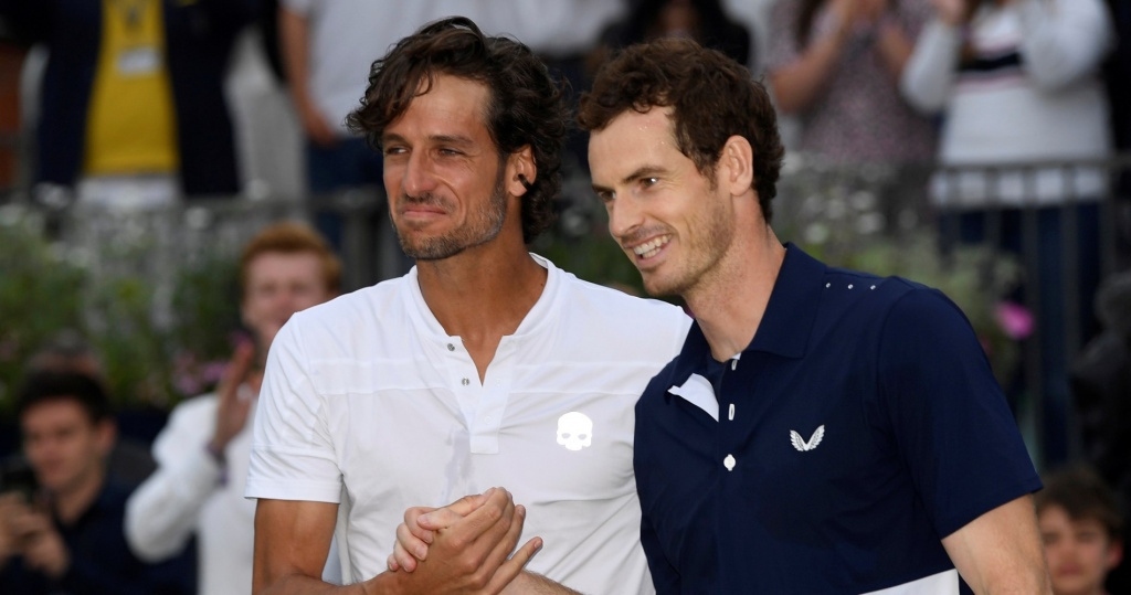 Feliciano Lopez and Andy Murray, Queen's, 2019