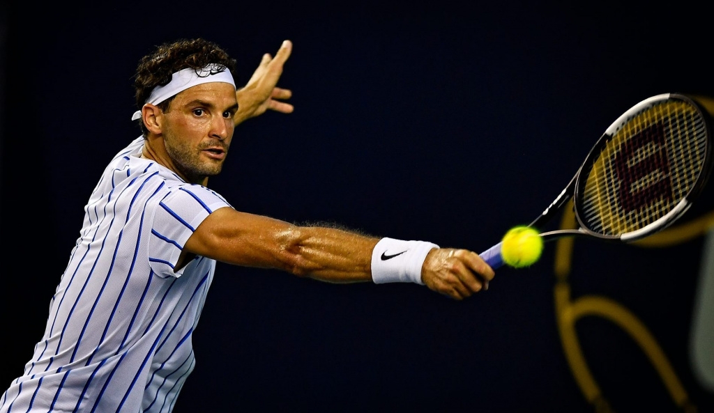 Dimitrov backhand at UTS2, July 2020