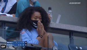 Osaka watching Murray