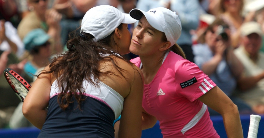 Marion Bartoli and Justine Henin, Eastbourne, 2007