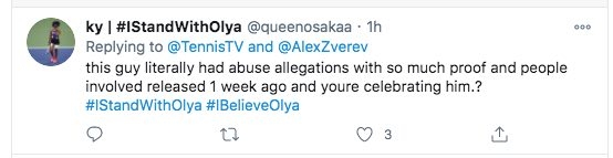 #IStandwithOlya, hashtag on Twitter (Zverev-Sharypova affair)