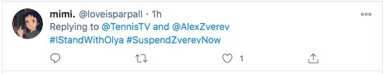 #IStandwithOlya, hashtag on Twitter (Zverev-Sharypova affair)