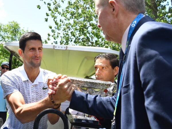 Novak Djokovic, Craig Tiley, Feb. 2020