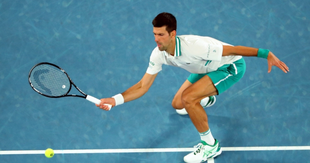 Novak Djokovic AO Final volley 