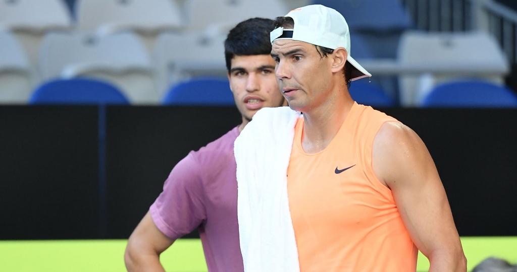 Rafael Nadal, Carlos Alcaraz, (© Antoine Couvercelle / Panoramic)