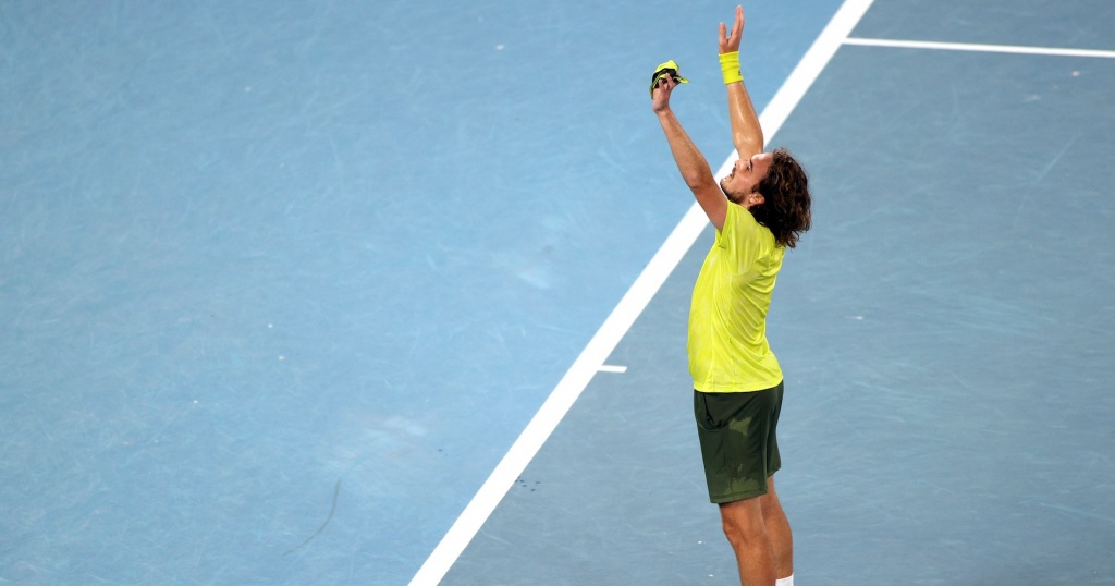 Stefanos Tsitsipas, Melbourne, Feb 2021