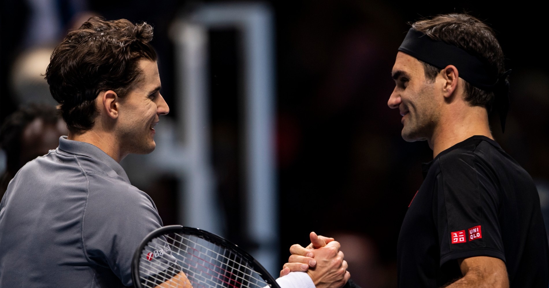 Dominic Thiem and Roger Federer