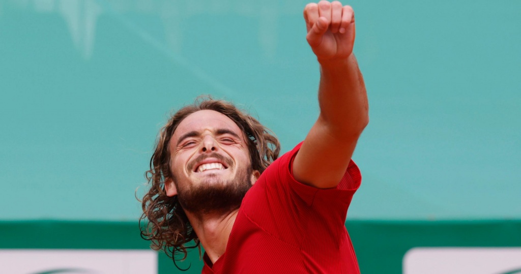 Stefanos Tsitsipas celebration Monte-Carlo 2021