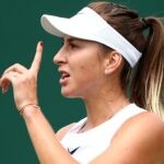 Belinda Bencic at Wimbledon in 2018