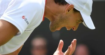 Dominic Thiem at Wimbledon in 2019