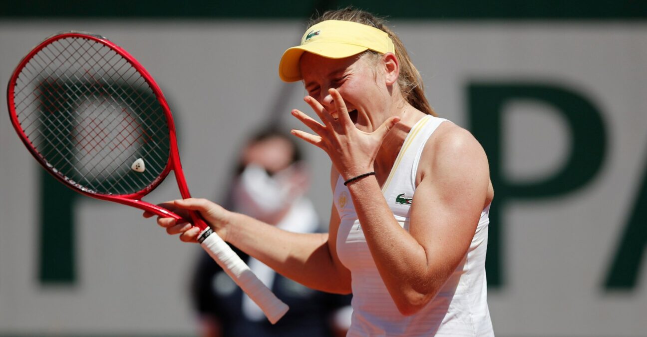 Fiona Ferro at Roland-Garros in 2021